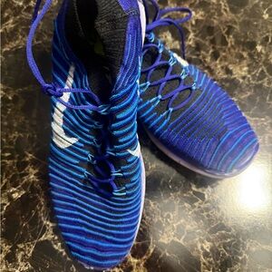 Nike Blue and Black Striped free runs